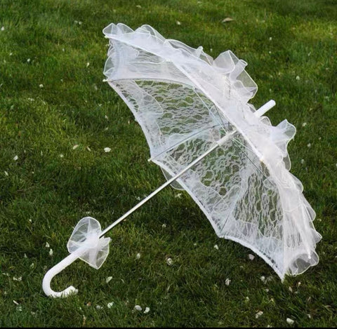Lace umbrella prop parasol