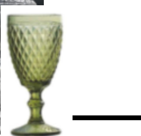 Green/Grey Color diamond drinking Glass drinkware cup goblet
