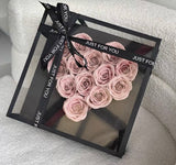 acrylic cardboard box with Pink heart inside