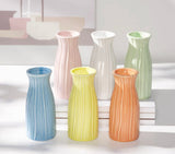 4-5.5"H ceramic pink bud vase small green yellow blue white orange