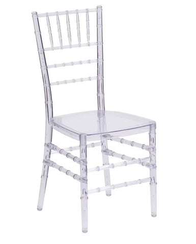 Clear Chiavari Chair Bamboo Acrylic