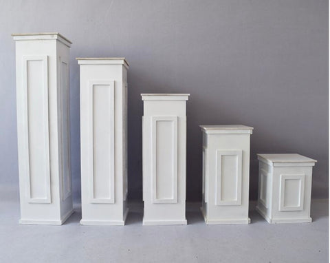 White plywood stand Pillar 40"H plinth