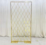 2.4 meter Metal Backdrop candle wall Gold