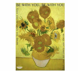 Wrapping paper bouquet fresh flower wrap pack of 10 painting sunflowers Van Gogh