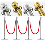 Gold metal stanchion post for wedding party aisle opening ceremony