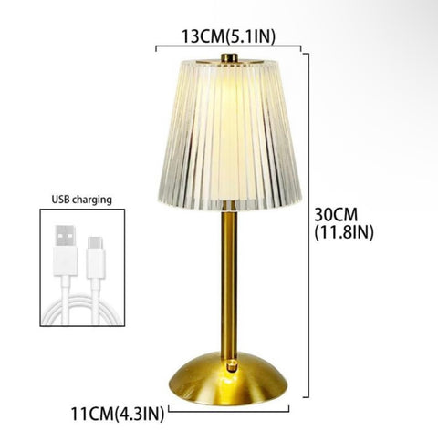 Striped lamp usb charging white crystal Maya