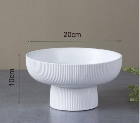 White ceramic large bowl china Aurora (S) STRIPED BZ204304-3