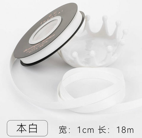 Satin Ribbon 1cm wide double sided 18m long