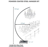 Black stand for Hanging Chandelier curve