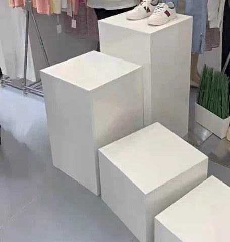 WHITE WOOD STAND RISER