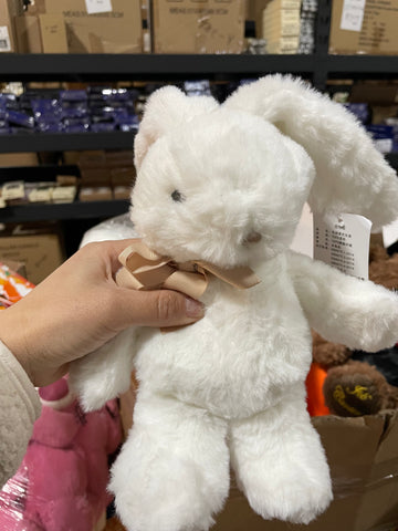 Brown bunny grey pink white side