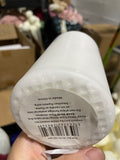 White Pillar Candle wedding decor 2.75”x5" H
