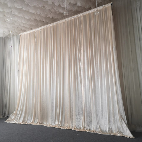 milk silk fabric backdrop Panel 10’x10’H