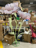 Giant pink rose on stand set of 3 mesh tulle new arrival FF8811-A-67