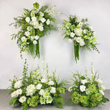 Green Artificial Flower Arrangement swag hanging greenery amaranthus forest premade set of 4
