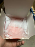 Pink peonies flower White cube candle 3x3 gift scented favor