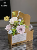 Pink paper bag coffee big handle