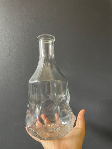 8” Tall Clear Bud Vase Glass with pattern