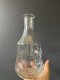 8” Tall Clear Bud Vase Glass with pattern