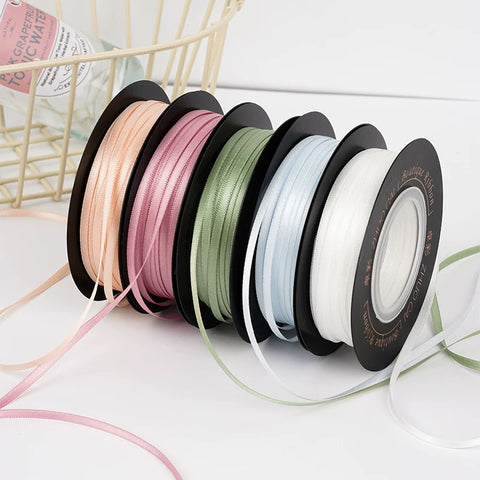 Satin Ribbon 3mm wide 50 yard long extra thin