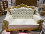 White long Love seat sofa Chair princess