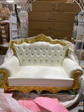 White long Love seat sofa Chair princess