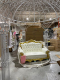 White long Love seat sofa Chair princess