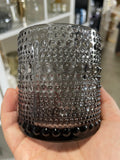 Sage Green vintage 3”h CANDLEHOLDER GLASS VASE