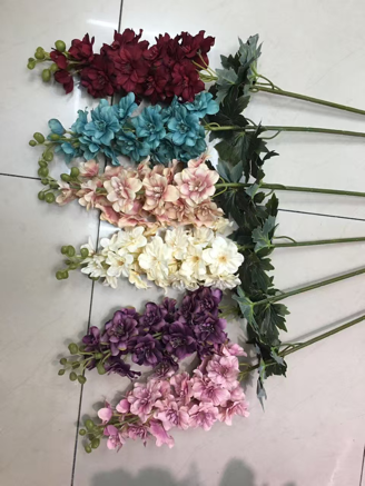 New Long Stem Artificial Silk flower Delphinium (dusty Blue)maobu