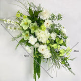 Green Artificial Flower Arrangement swag hanging greenery amaranthus forest premade point organic