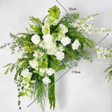 Green Artificial Flower Arrangement swag hanging greenery amaranthus forest premade point organic