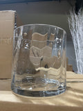 Optical Striped Glass 6”x6”h Cylinder Vase Clear MV577-15T