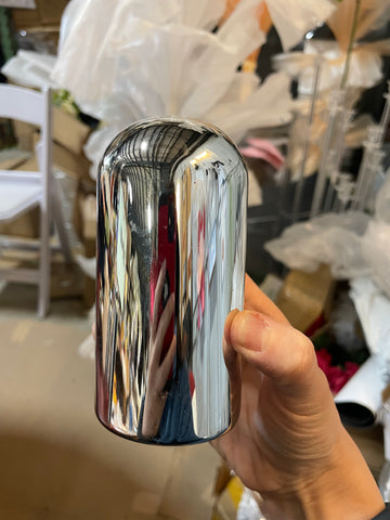 4.3"  silver Vase (S) Lampwork Small vase wedding centerpiece