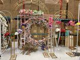 Gold Metal Backdrop Stand Round Arch u shape