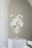LARGE REAL TOUCH PHALAENOPSIS ORCHID ARTIFICIAL FLOWER WHITE WEDDING FLOWER (white) -REA1