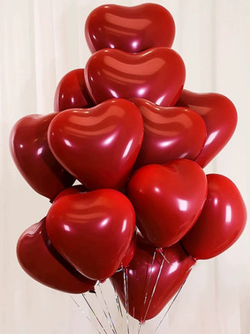 50 pcs ” vintage heart double layer balloon