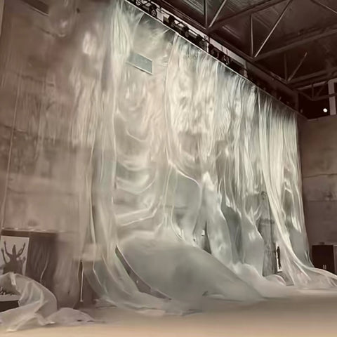 Sheer fabric backdrop ready made 6mx6m