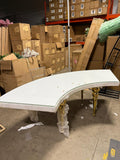 S shaped table metal