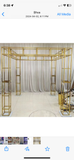 Chrome Gold Metal square mandap canopy chuppah stand 10’x10’x10’ truss