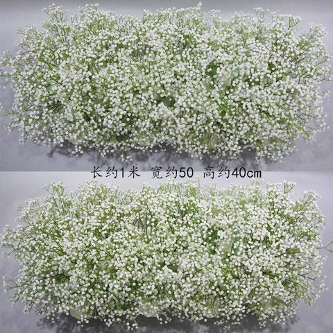 1 m (40” long) White baby’s breath Table Runner Artificial Arrangement