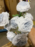 Ice Blue grey puffy Roses