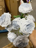 Ice Blue grey puffy Roses