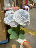Ice Blue grey puffy Roses