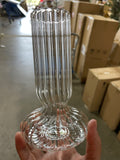 6.3” Rippled Bud Vase Lampwork ripple with wide base
