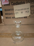 New 3.9” CANDLEHOLDER GLASS VASE candle holder for taper candle