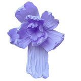 Giant rose on stand flower fabric jumbo white 60cm with tongue