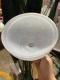 White Glass Bowl Vase mv793-25 Pedestal 5”Hx6”D wedding centerpiece Compote small mini
