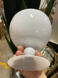 White Glass Bowl Vase mv793-25 Pedestal 5”Hx6”D wedding centerpiece Compote small mini