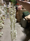 ARTIFICIAL FLOWER HANGING FLOWER LONG GARLAND WISTERIA (white) ART1-11