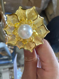 Napkin Ring decoration flower gold